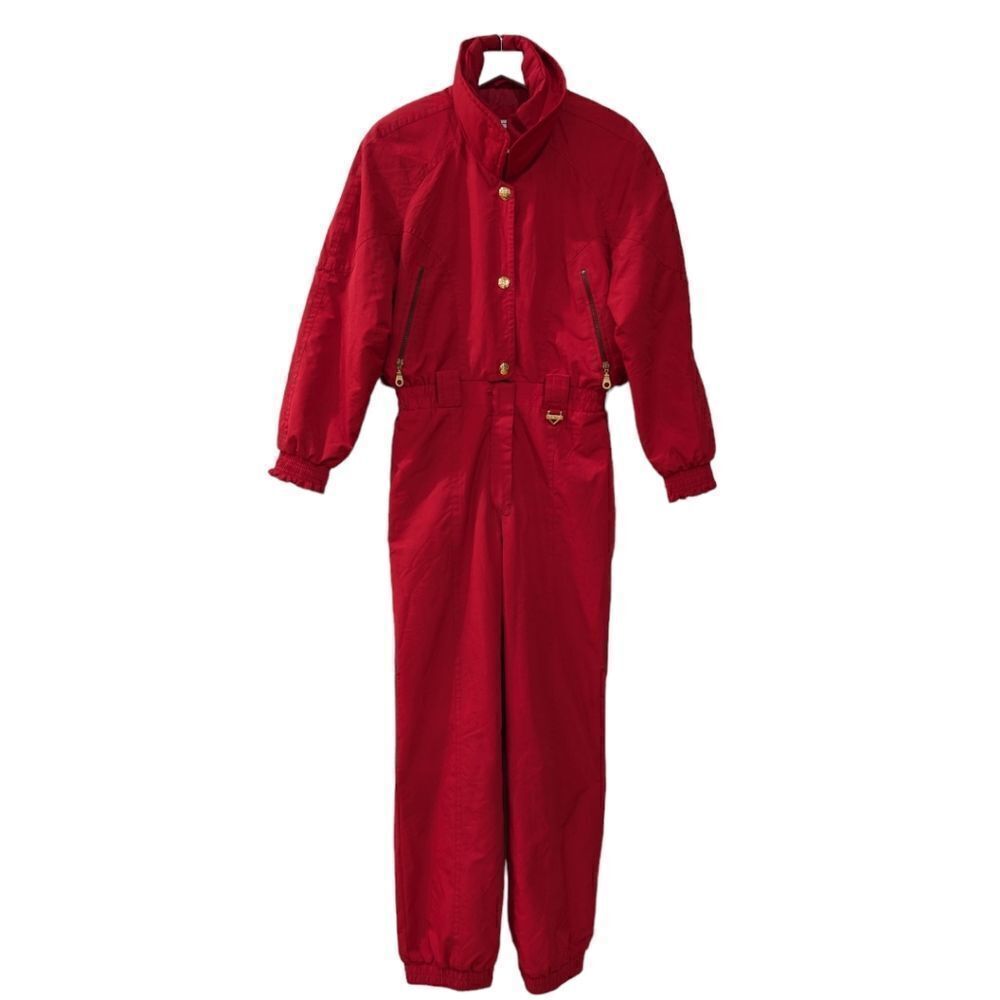 Vintage Red Women's Jumpsuit Snow Suit Ski Romper